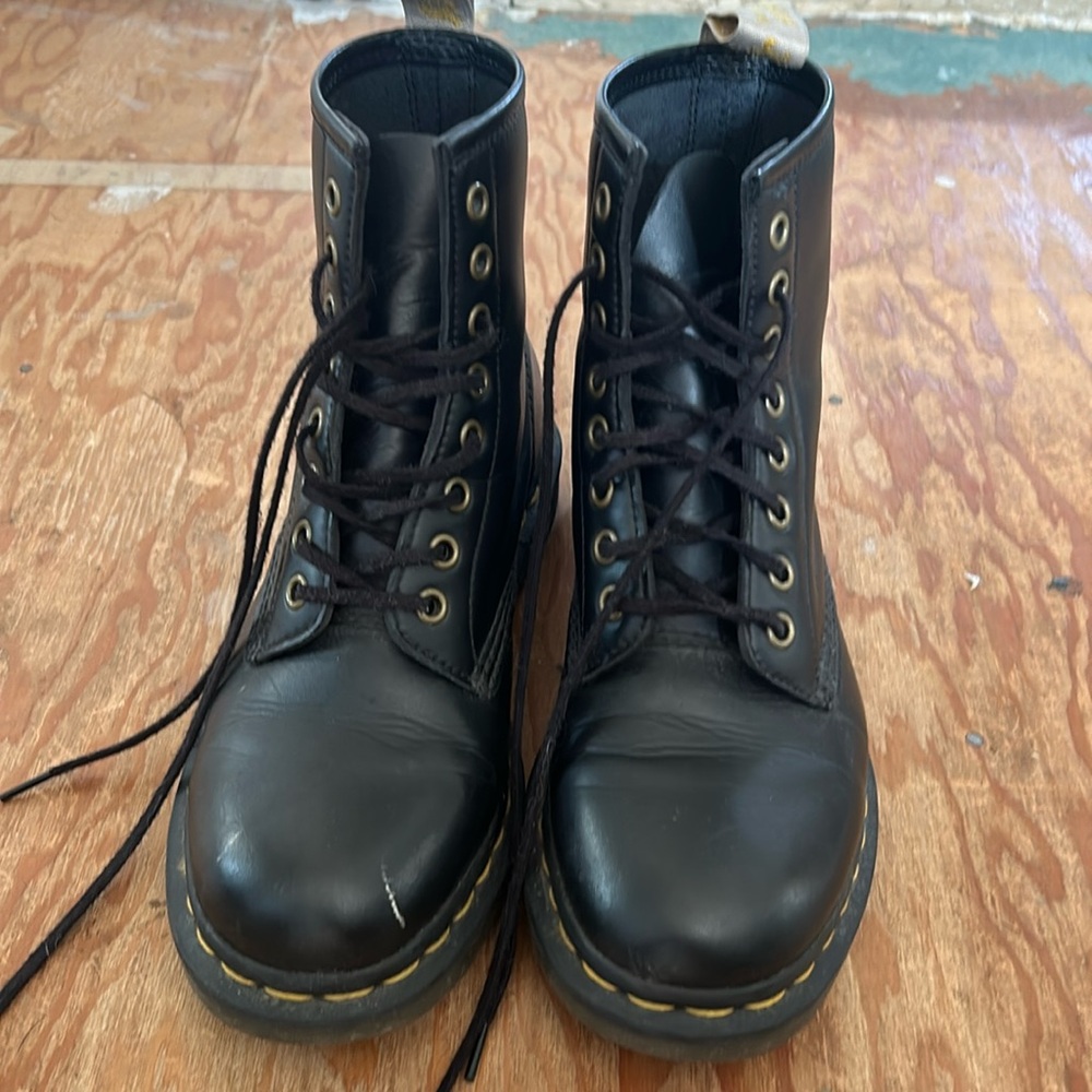 Doc Martens Vegan 1460 Lace Up Boots, Women’s size 8